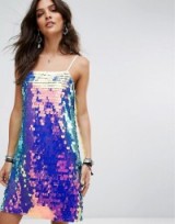 River Island Sequin Slip Dress – shimmering party dresses – sequinned evening fashion