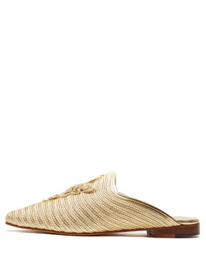CARRIE FORBES Safi raffia backless loafers - flipped