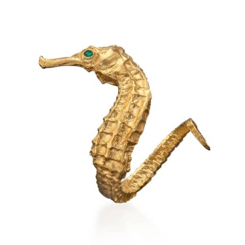 Catherine Zoraida Seahorse Ring Gold - flipped