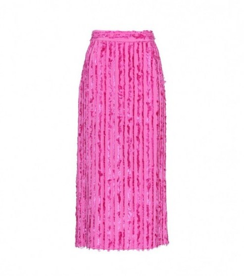 SIES MARJAN Leonie midi skirt – pink fringed skirts - flipped