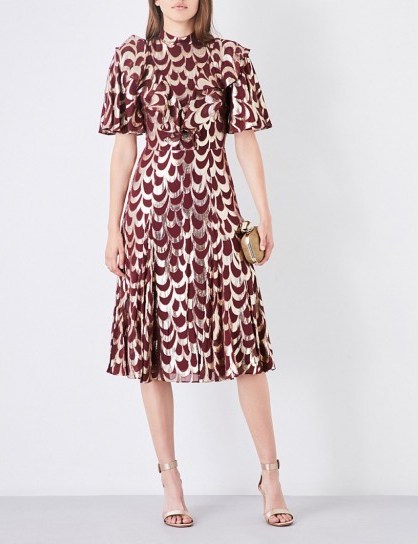 TEMPERLEY LONDON Rider high-neck fil-coupé dress – luxe fit and flare dresses - flipped