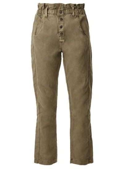 CURRENT/ELLIOTT The Paperbag relaxed-leg trousers - flipped