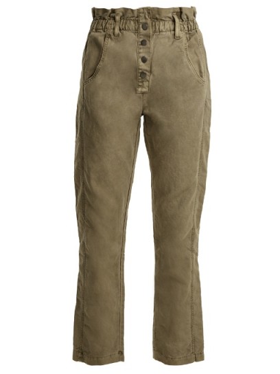 CURRENT/ELLIOTT The Paperbag relaxed-leg trousers