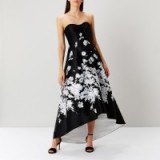 COAST Tian Mono Bandeau Maxi ~ black and white strapless occasion dresses