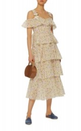 AlexaChung Tiered Floral-Print Cotton Dress ~ dream summer fashion