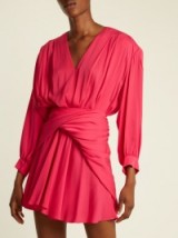 BALENCIAGA Uplifted wraparound-waist silk-blend dress