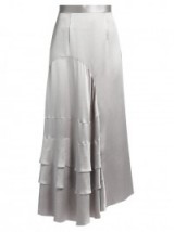 ROKSANDA Vostell tiered-panel satin-crepe skirt
