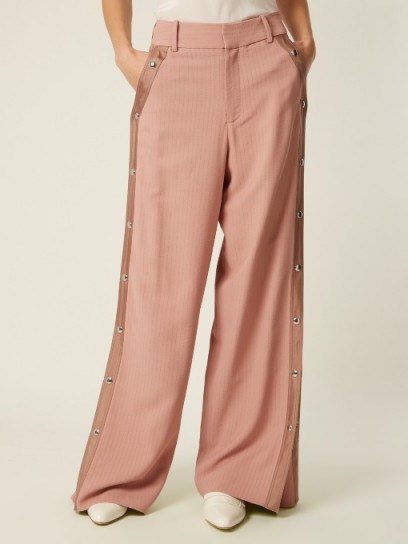 SIES MARJAN Willow wide-leg pinstriped cady trousers - flipped