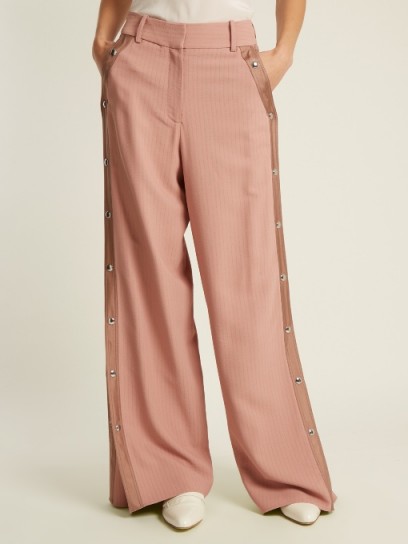 SIES MARJAN Willow wide-leg pinstriped cady trousers