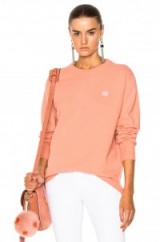 ACNE STUDIOS Nalon Face Pullover Sweater | pale pink sweaters