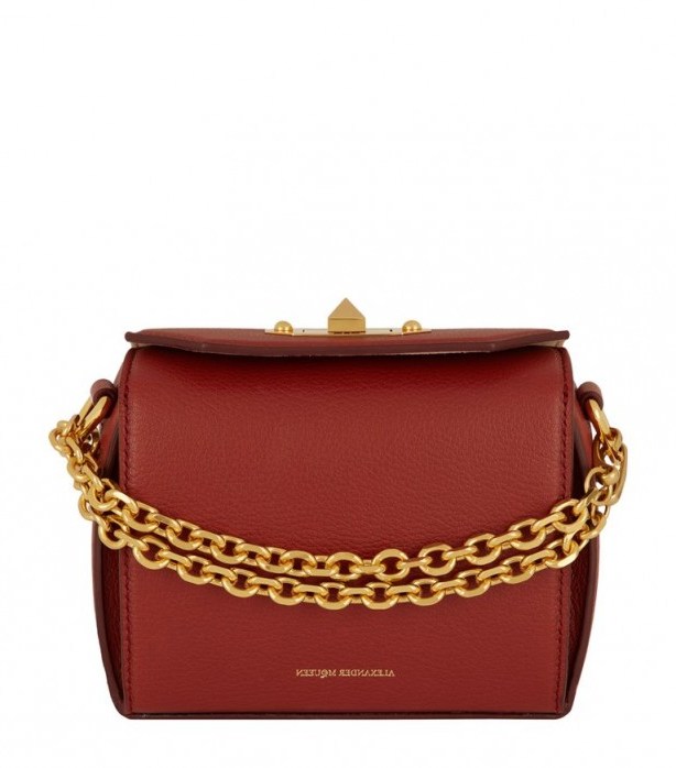 Alexander McQueen Box Bag 16 ~ small red leather bags - flipped