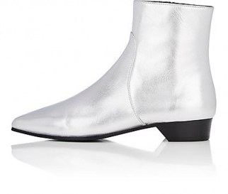 ALUMNAE Metallic Leather Ankle Boots - flipped