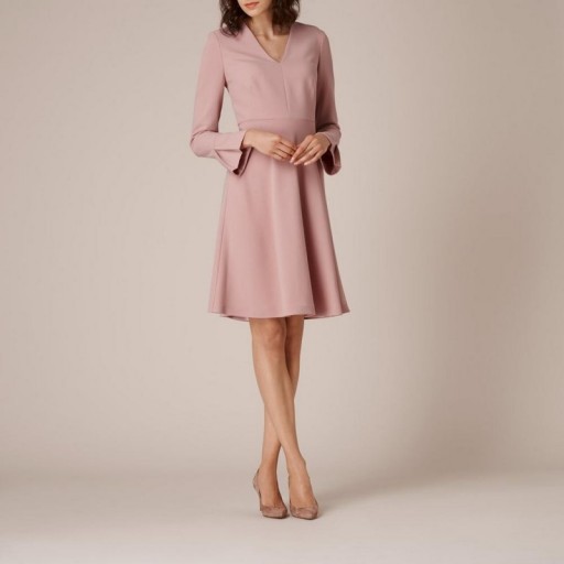 L.K. Bennett AMANA ROSE DRESS ~ pale pink fit and flare dresses