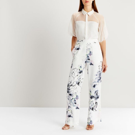 COAST Amber Printed Trouser ~ floral trousers - flipped