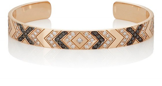 AMBRE VICTORIA Geometric-Pattern Cuff ~ diamond cuffs ~ stylish jewellery - flipped