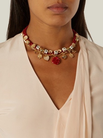 DOLCE & GABBANA Amore-embellished necklace - flipped