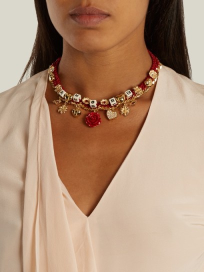 DOLCE & GABBANA Amore-embellished necklace