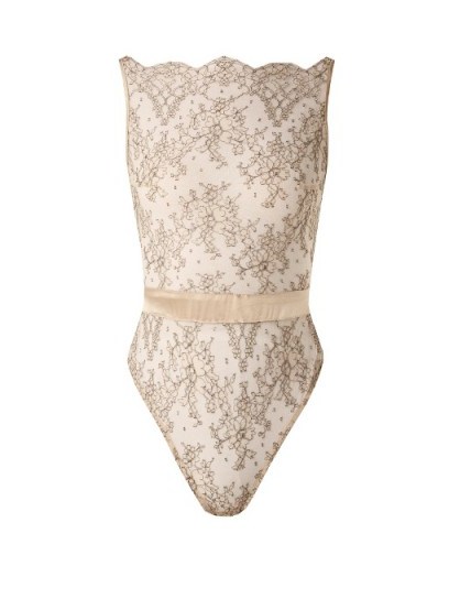 COCO DE MER Angelique embroidered-tulle bodysuit - flipped