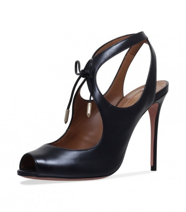 Aquazzura Riley Sandals 105 – black cut out high heels - flipped