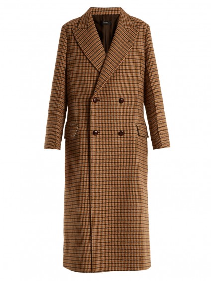 JOSEPH Arlon hound’s-tooth double-breasted coat ~ long length classic coats ~ autumn/winter outerwear