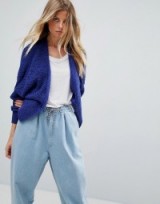 ASOS Chunky Cardigan With Batwing Sleeve | colbalt-blue cardigans | knitwear
