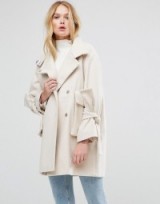 ASOS Oversized Coat with Bow Sleeve ~ winter statement coats