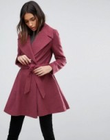 ASOS Skater Coat with Self Belt and Oversized Collar ~ belted fit and flare coats