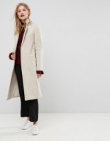 ASOS Slim Coat with Pocket Detail in Texture | oatmeal winter coats