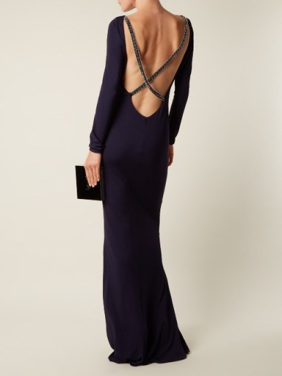 AZZARO Ava crystal-embellished jersey gown ~ chic statement gowns - flipped