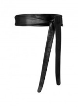 BAUKJEN WRAP BELT / soft black leather belts