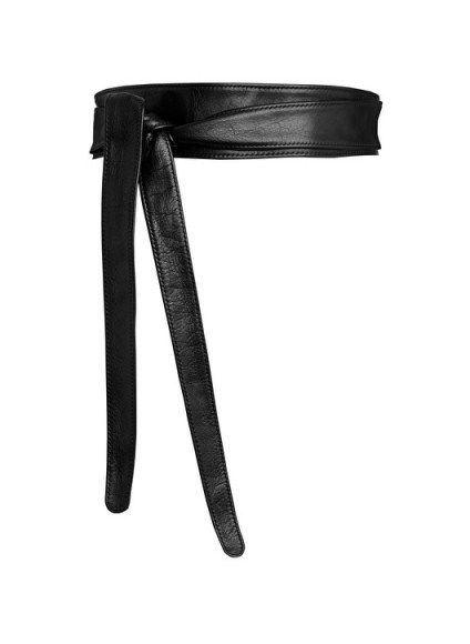 BAUKJEN WRAP BELT / soft black leather belts - flipped