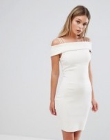Bec & Bridge Seductress Dress – ivory bardot party dresses