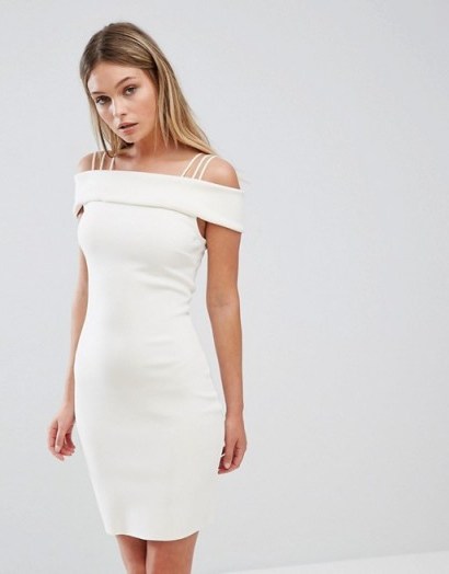 Bec & Bridge Seductress Dress – ivory bardot party dresses - flipped