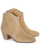 ISABEL MARANT ÉTOILE Beige Suede Dicker Ankle Boots