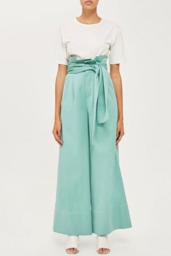 Topshop Belted Wide Leg Trousers by Boutique - flipped