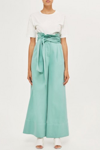 Topshop Belted Wide Leg Trousers by Boutique