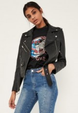 missguided black ultimate faux leather biker jacket ~ moto jackets