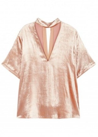 A.L.C. Blaise blush cut-out velvet top | pink tops | luxe - flipped