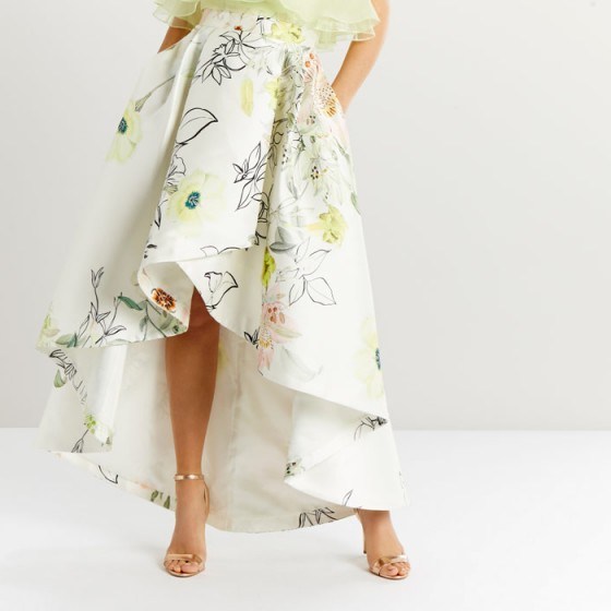 COAST Botanical High Low Skirt ~ floral occasion skirts - flipped