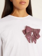 GUCCI Bow crystal-embellished brooch ~ statement jewellery