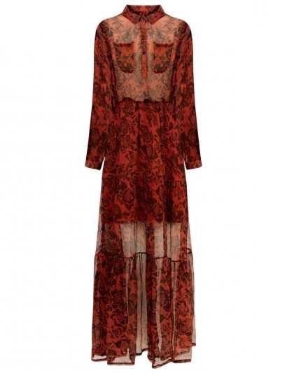 GANNI Brandy Beaumont Rose Print Gown - flipped