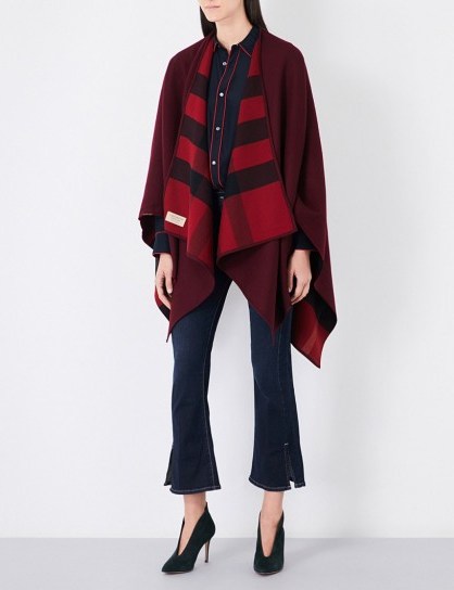 BURBERRY Charlotte reversible check cape - flipped