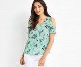 Oasis BUTTERFLY COLD SHOULDER TOP