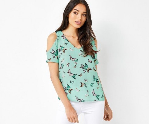 Oasis BUTTERFLY COLD SHOULDER TOP - flipped