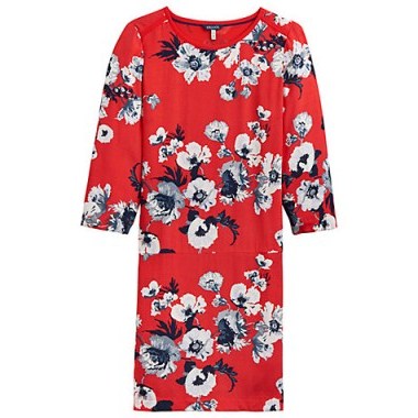 Joules Ambion Shift Dress, Red Posy ~ floral print dresses - flipped