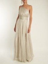 MARIA LUCIA HOHAN Calista one-shoulder silk-mousseline gown