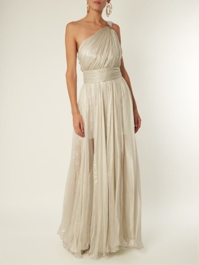 MARIA LUCIA HOHAN Calista one-shoulder silk-mousseline gown - flipped