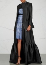 SAFIYAA Calitya black woven maxi coat ~ long statement coats