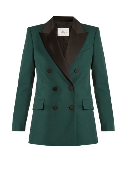 RACIL Cambridge double-breasted wool blazer ~ smart green blazers ~ trouser suit jackets