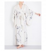 CARINE GILSON Floral-print silk-satin kimono robe